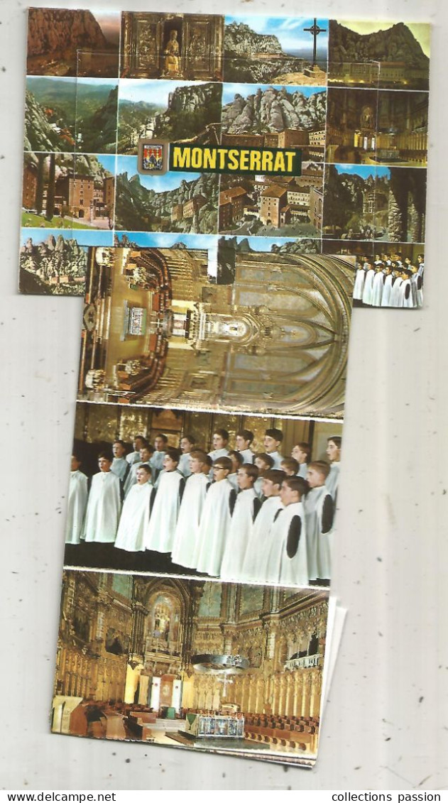 Cp, Carte à Systéme, 13 Photographies , Sous Volet , Vierge , Multivues , Espagne, Montserrat, Frais Fr 1.65 E - Mechanical