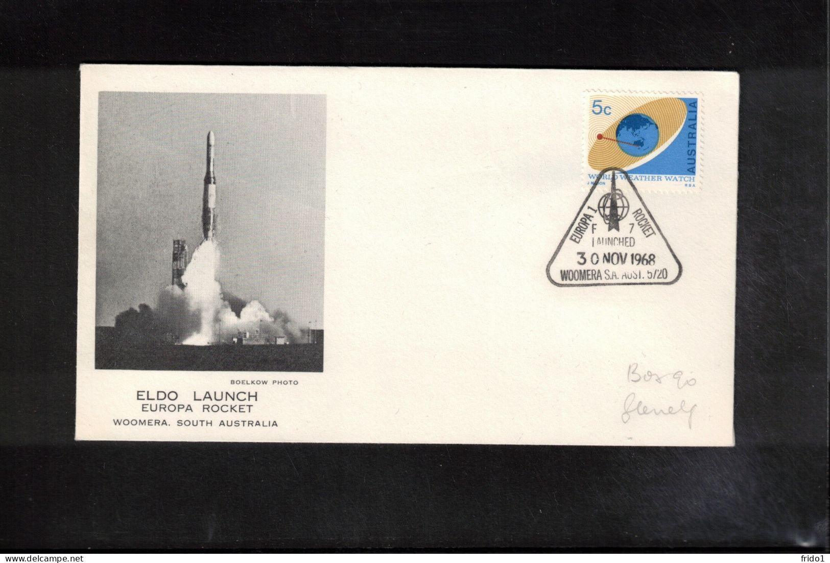 Australia 1968 Woomera ELDO Rocket Europa 1 F7 Launch Interesting Cover - Ozeanien