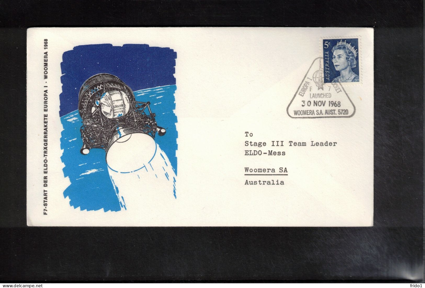 Australia 1968 Woomera ELDO Rocket Europa 1 F7 Launch Interesting Cover - Ozeanien