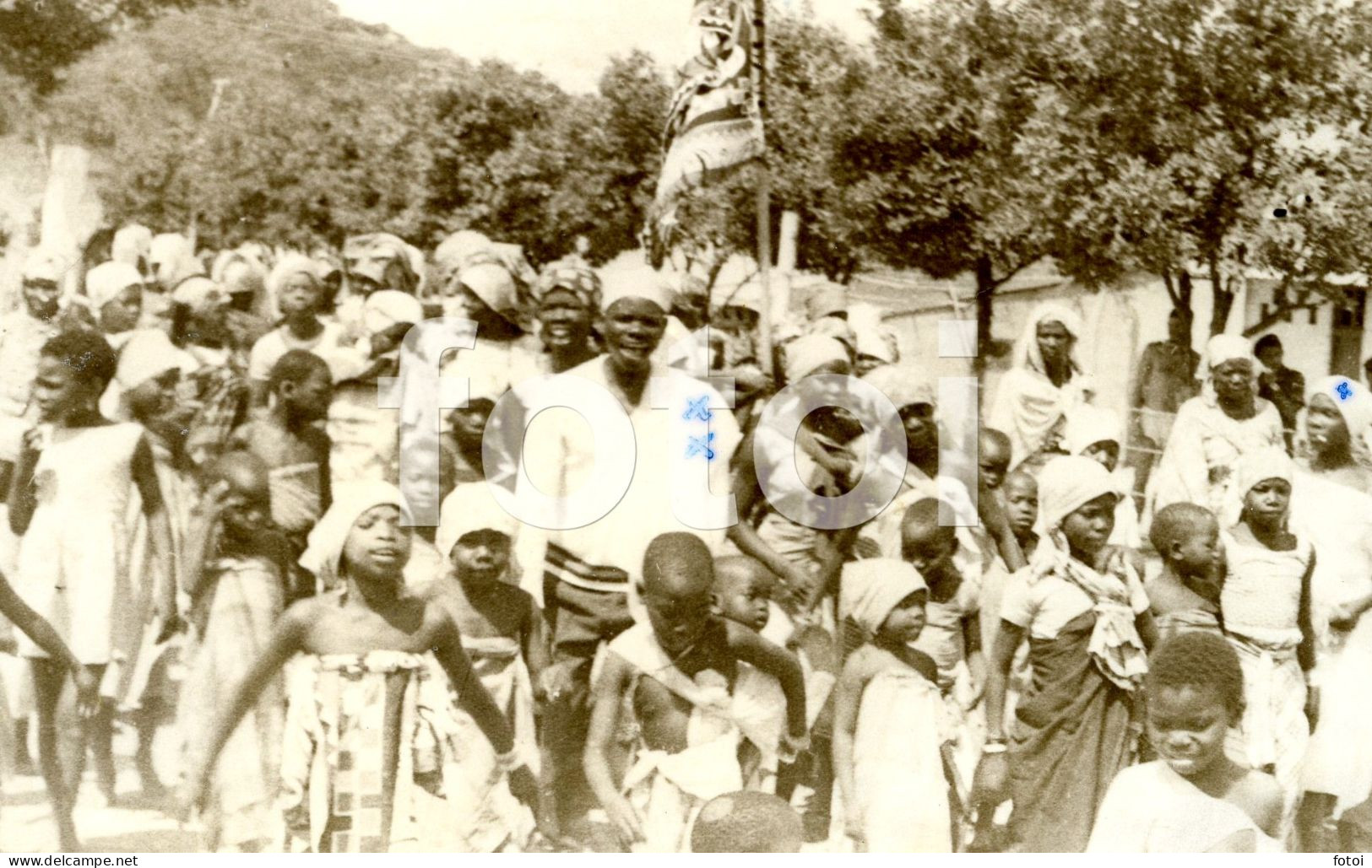 1969 REAL PHOTO POSTCARD SIZE CHILDREN GUINE BISSAU AFRICA AFRIQUE CARTE POSTALE - Guinea-Bissau