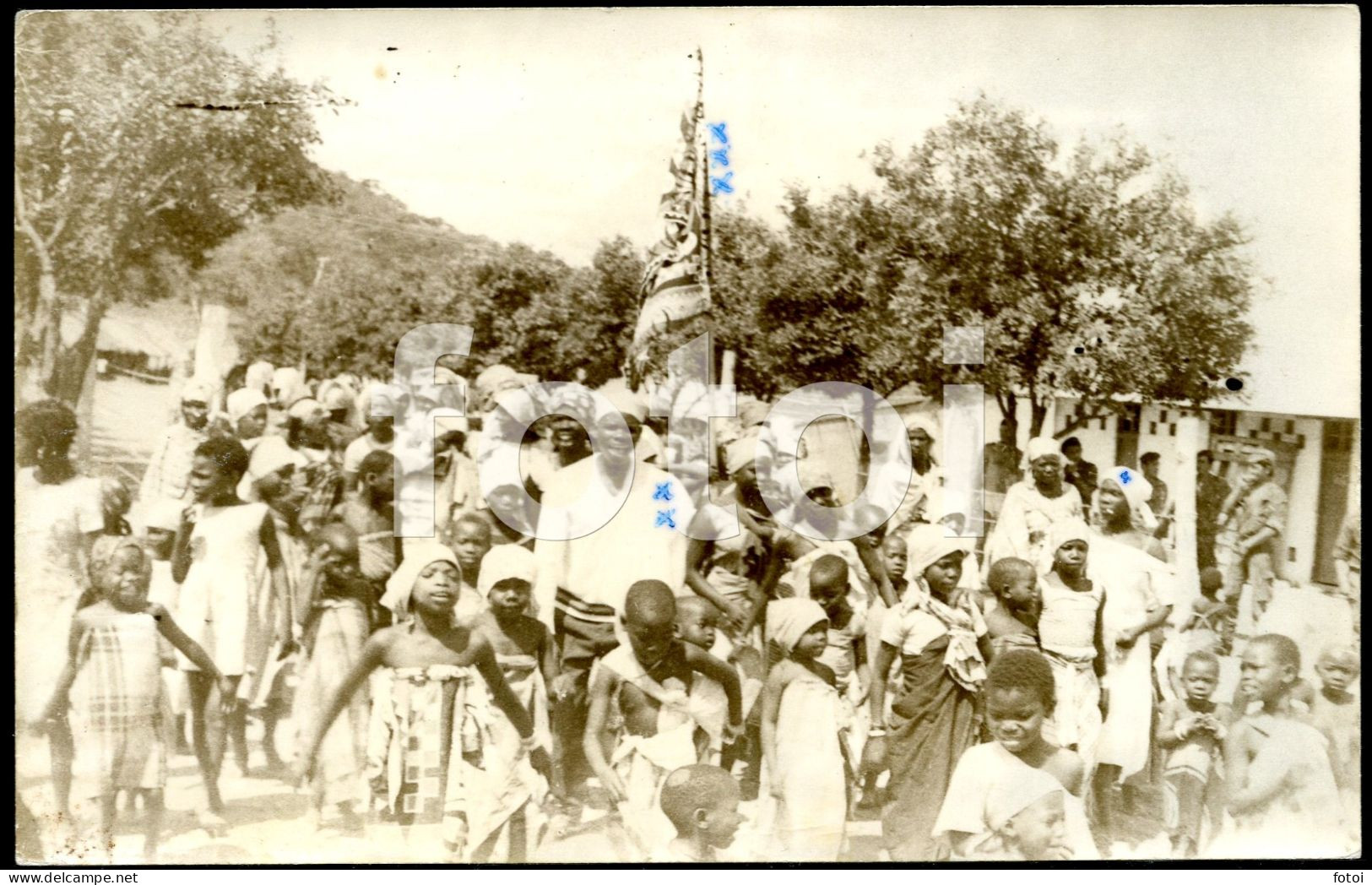 1969 REAL PHOTO POSTCARD SIZE CHILDREN GUINE BISSAU AFRICA AFRIQUE CARTE POSTALE - Guinea-Bissau