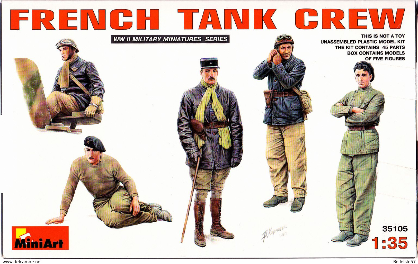 Figurines Miniart  - French Tank Crew - Equipage Blindé Français 1939/40 -  1/35 - Figurines