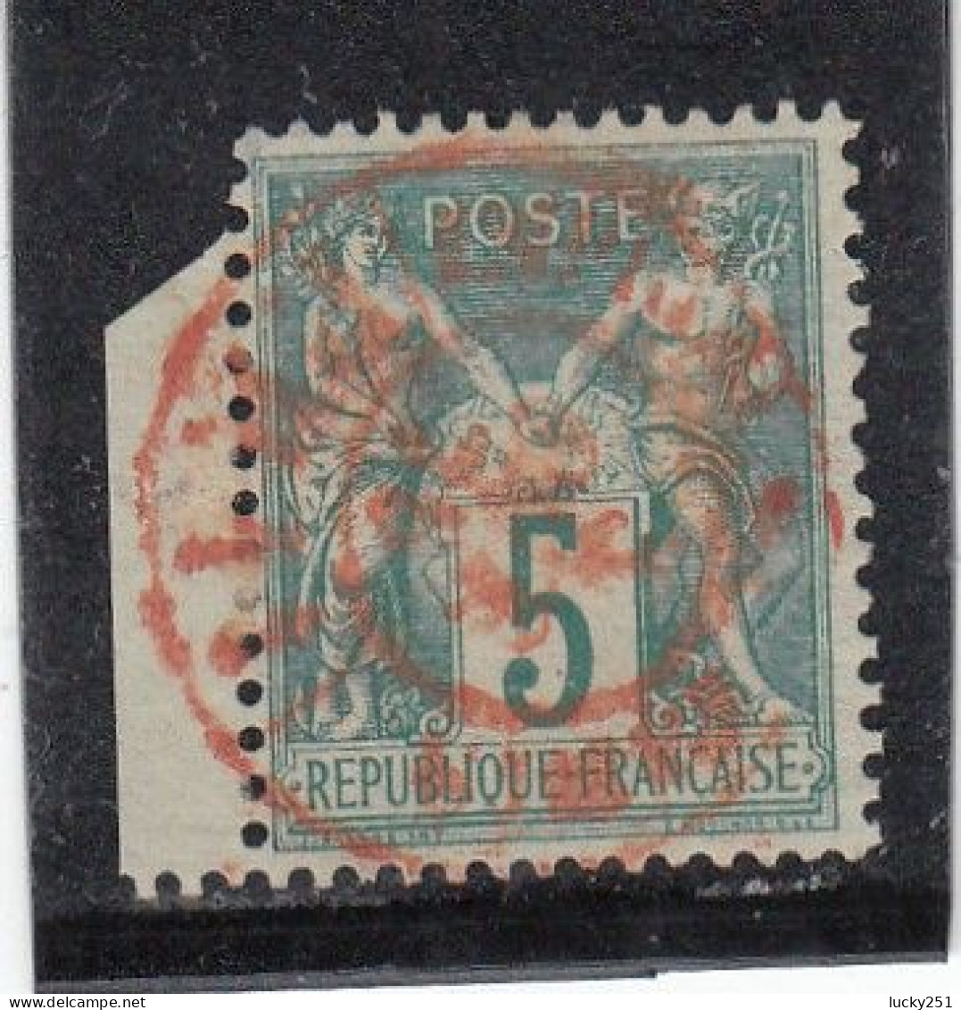 France - Année 1876/78 - Sage Type I - N°YT 64 - 5c Vert - Oblitération CàD Rouge Des Imprimés - Signé Calvès - 1876-1878 Sage (Type I)