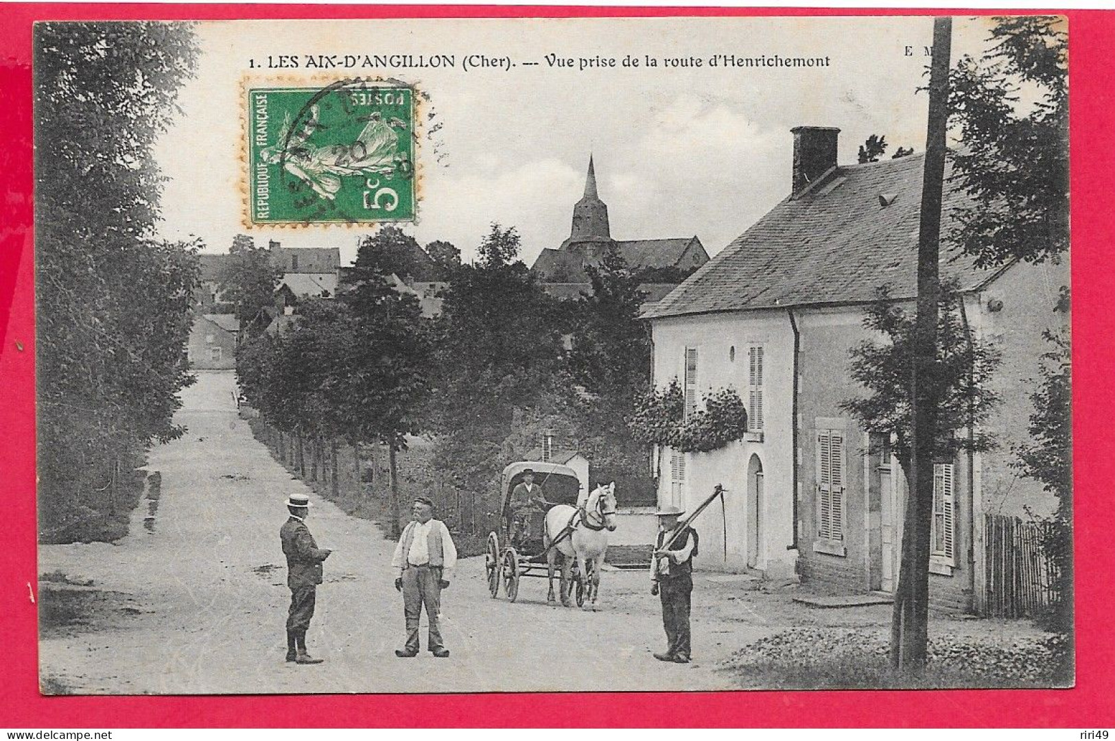 CPa 18- LES AIX D'ANGILLON, Vue Prise De La Route D'Henrichemont, N°1, Voyagée En 1911, Voir Scanne - Les Aix-d'Angillon