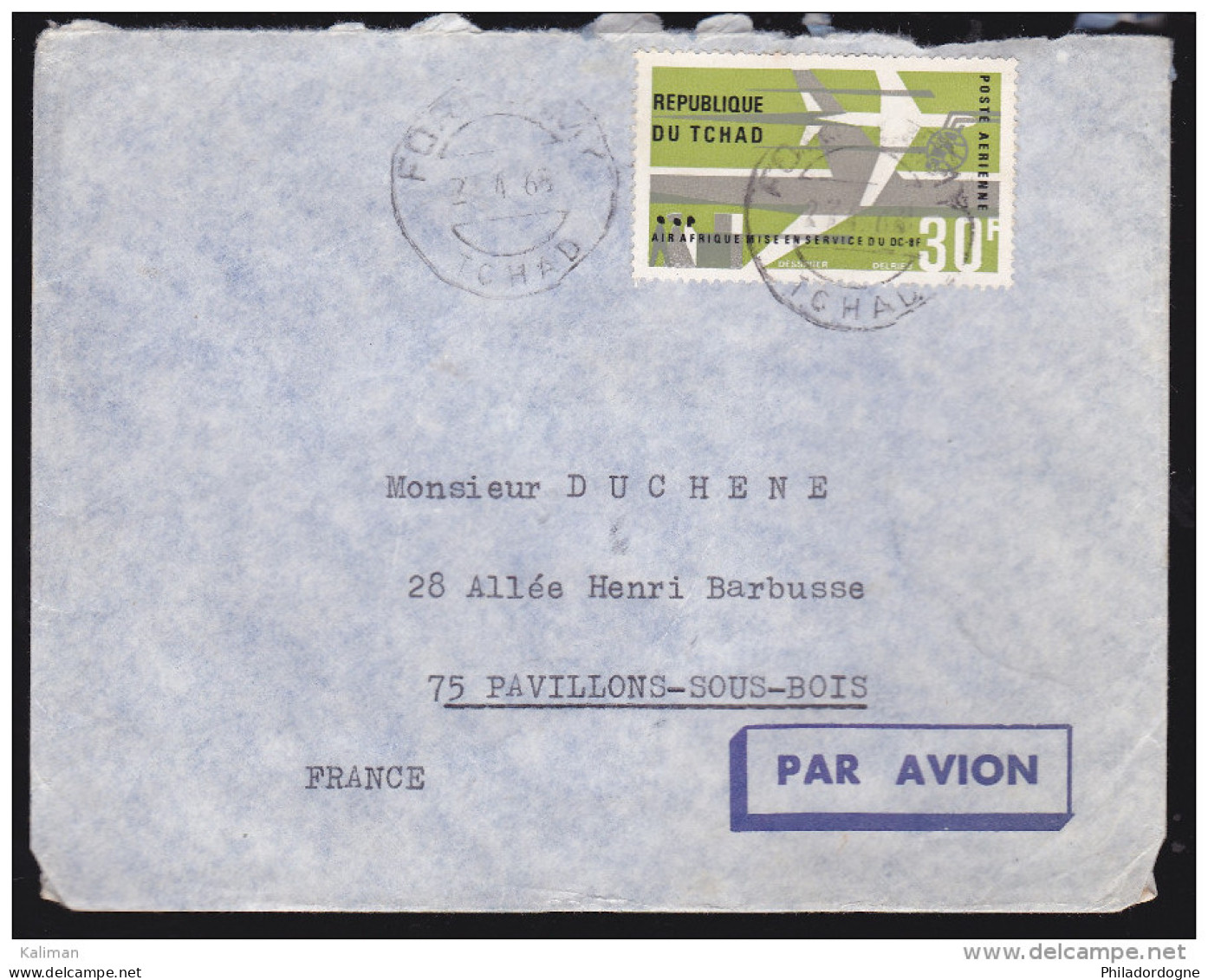 Tchad - Lettre 1965 - Tchad (1960-...)