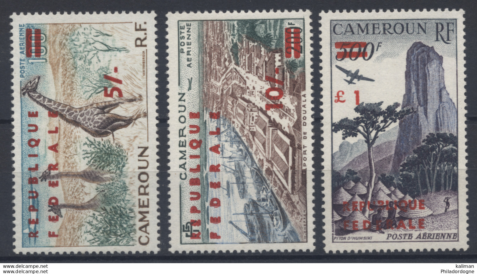 Cameroun - Yvert PA N° 49 à 51 TII Neufs Sans Charnière Luxe (MNH) - 1961 - - Cameroun (1960-...)
