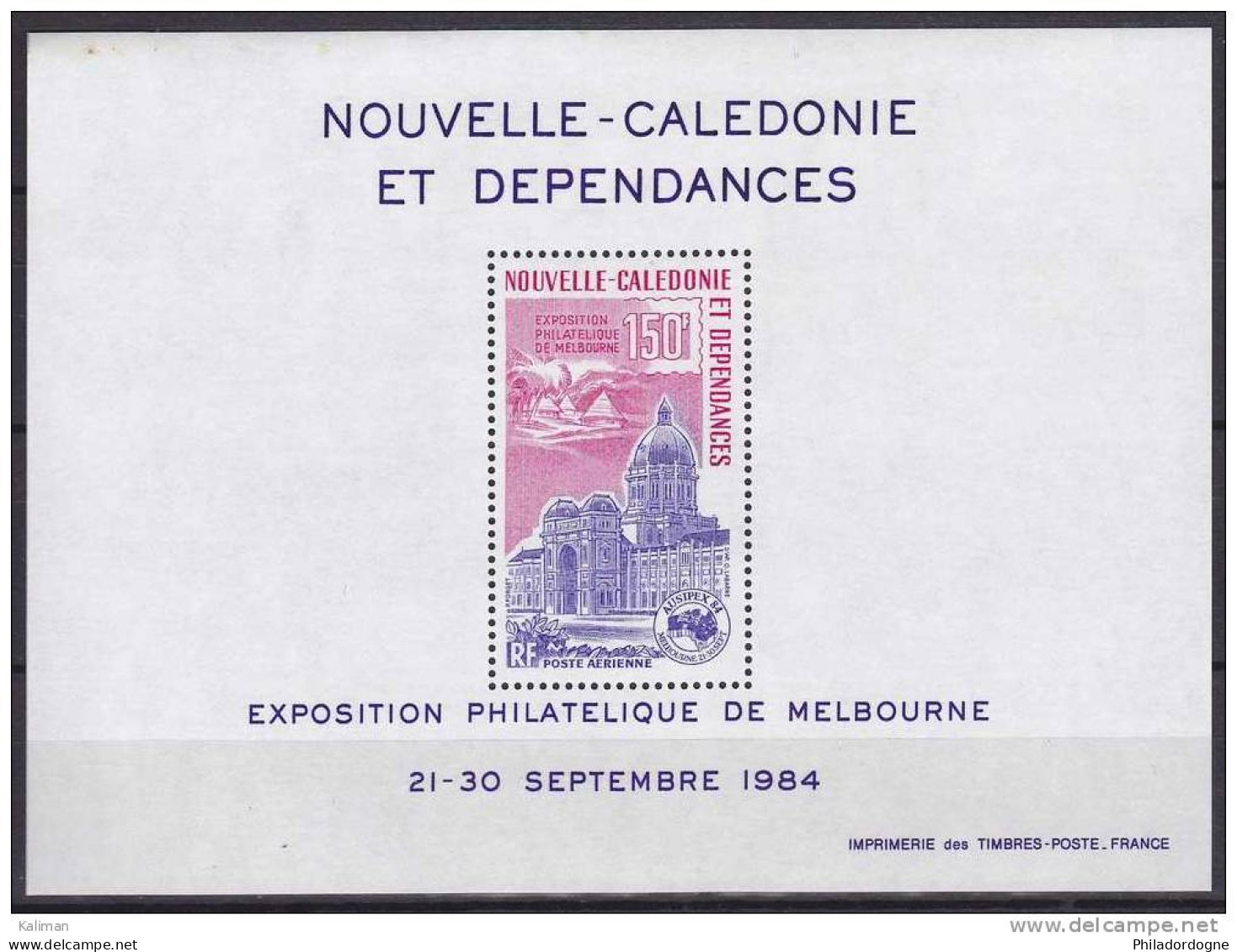 Nouvelle Calédonie Bloc N° 6 Xx - Cote 8 Euros - Prix De Départ 2 Euros - Hojas Y Bloques