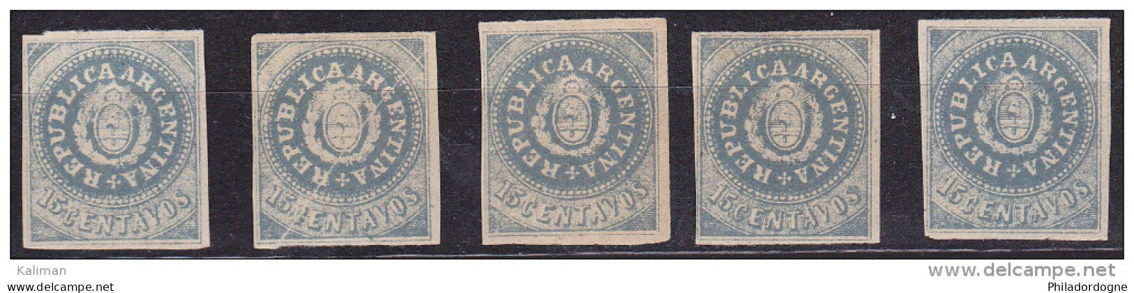 Argentine - 1 Exemplaire Parmi Les 5 Proposés - Réimpression Du N° 7 - Unused Stamps