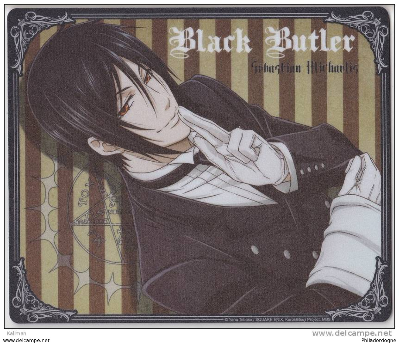 Tapis De Souris Mousse Collector - Manga "Black Butler - Sebastian Mirhaelis" - Other & Unclassified