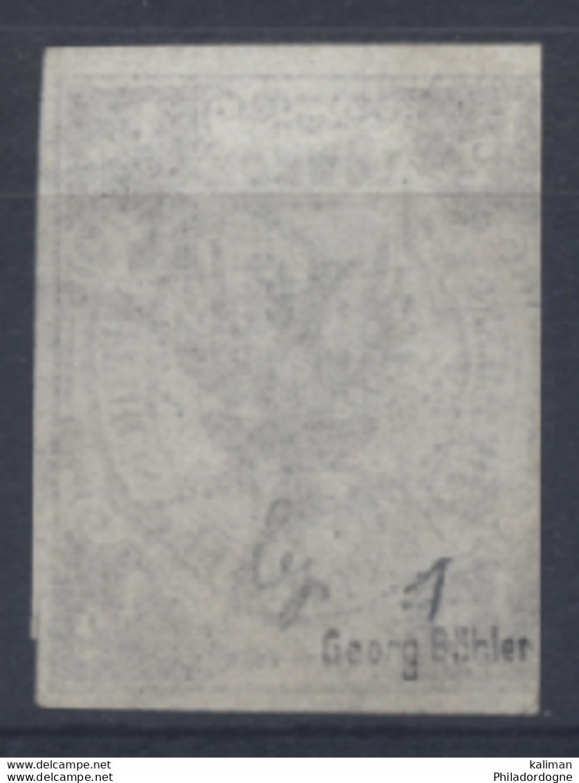 Lubeck N° 1 Réimpréssion (sans Filigrane) Rare Oblitéré - Signé Georg Buhler - Prix De Départ 250 Euros - Luebeck