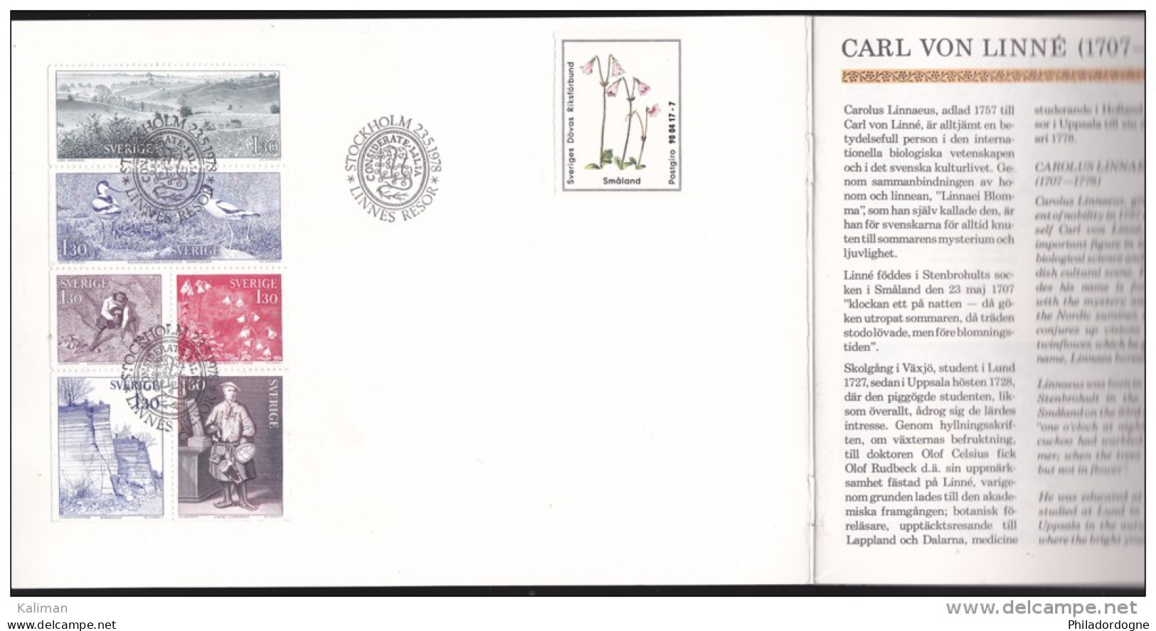 Suède Yvert Carnet N° 1005 à 1010 + Vignette - Oblitérés Fdc Dans Joli Livret De 16 Pages - Format 15x21 - Storia Postale