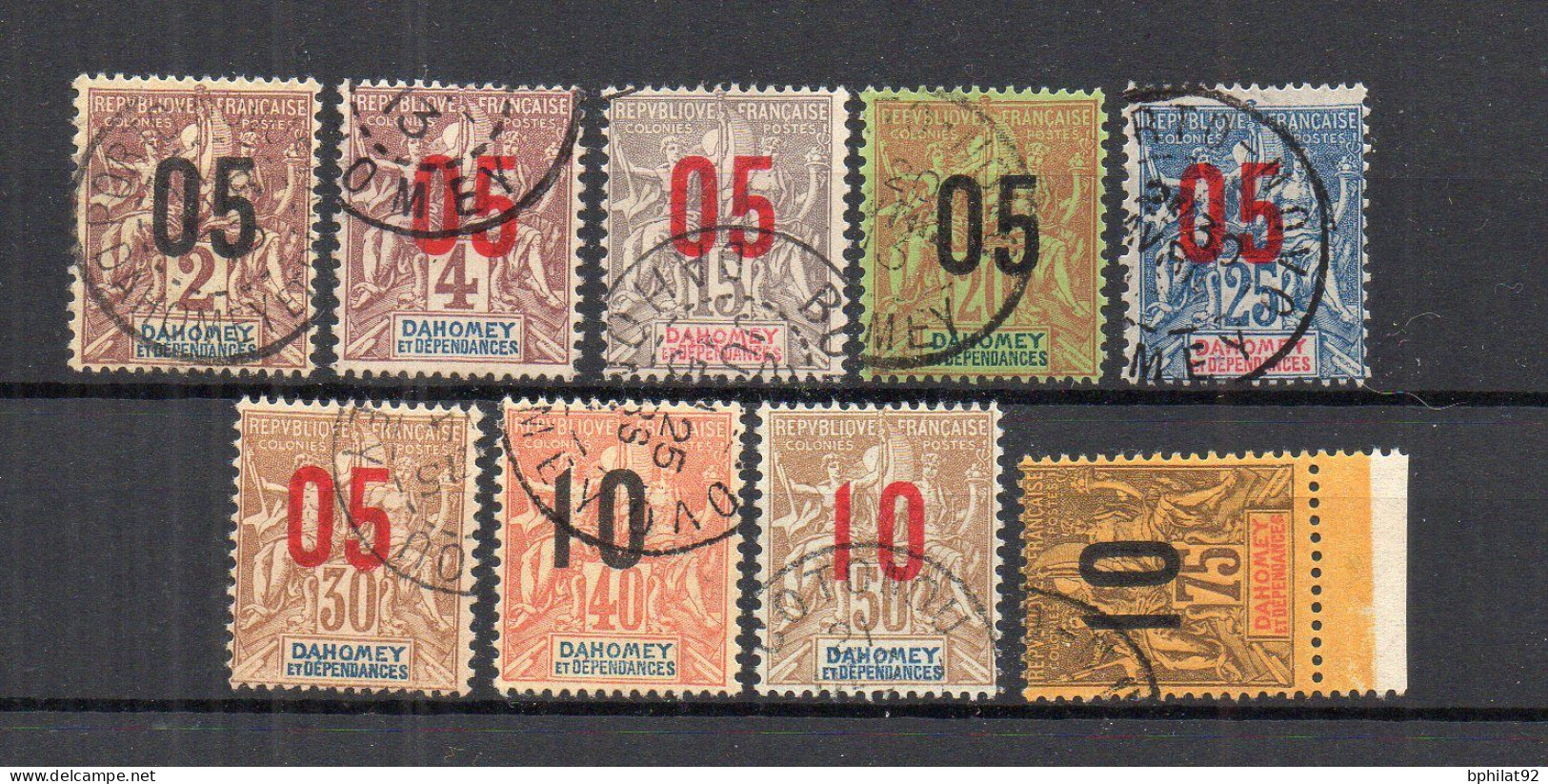 !!! DAHOMEY, SERIE N°33/42 SAUF N°41 OBLITEREE - Used Stamps