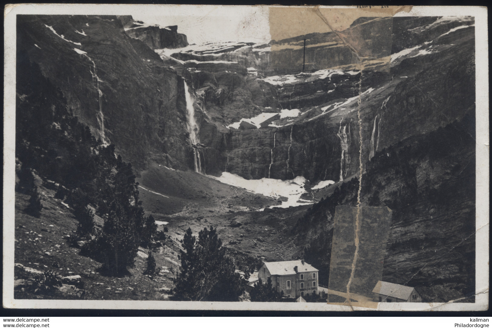 France - Carte Postale Gavarnie Accidentée - Mention Manuscrite "déchirée Sous Le Service - Le Receveur" - Unfallpost