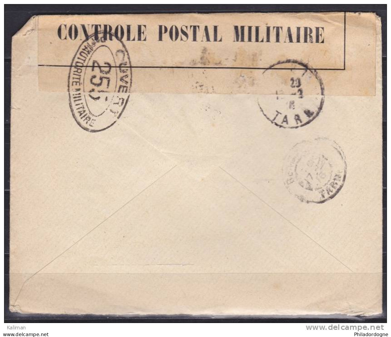 France - Enveloppe - Censure - Ouvert Par L'autorité Militaire - Agence Internationale Des Prisonniers De Guerre 1916 - Croix Rouge