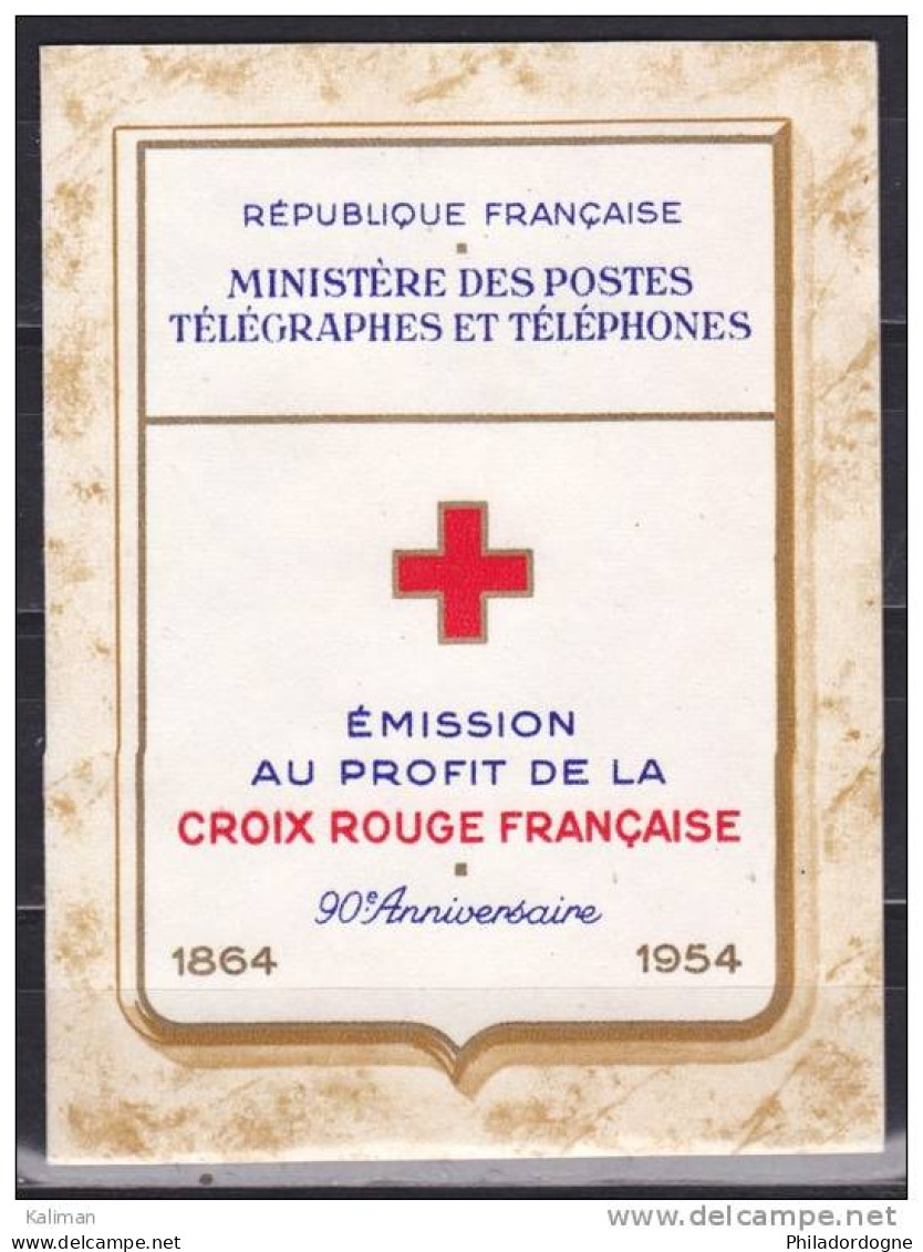 France - Carnet Croix Rouge 1954 Yvert N° 2003 Xx - Cote 180 Euros - Prix De Départ 55 Euros - Unused Stamps