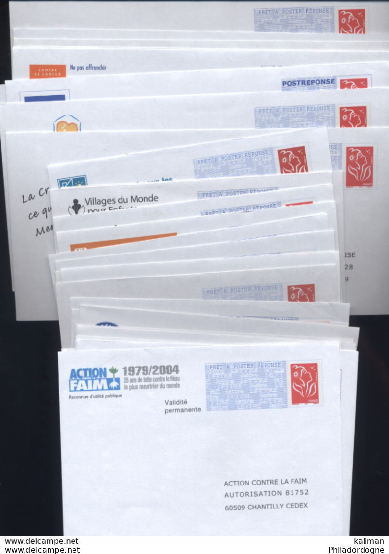 France - Lot De 32 Enveloppes Neuves "Pret à Poster Réponse" TVP Marianne De Lamouche (poids125g) - PAP: Antwort/Lamouche