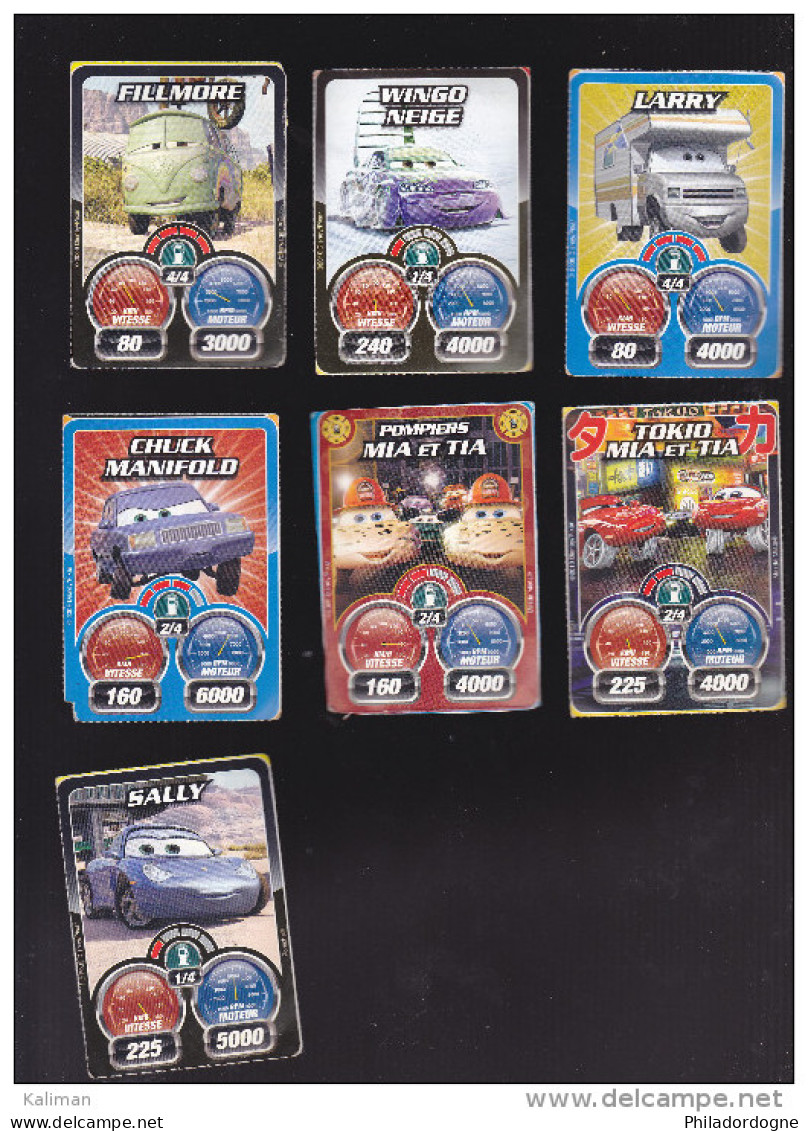 Lot De 25 Cartes Cars Et Le Monde De Cars - Années 2009/2010 - Disney