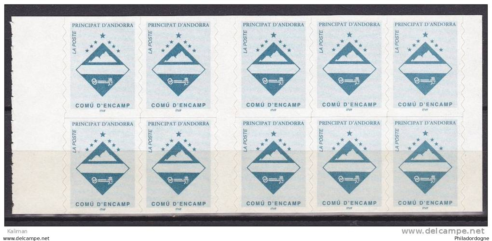 Andorre Carnet N° 7 (timbre N° 485) Xx - Cote 22 Euros - Prix De Départ 7 Euros - Booklets