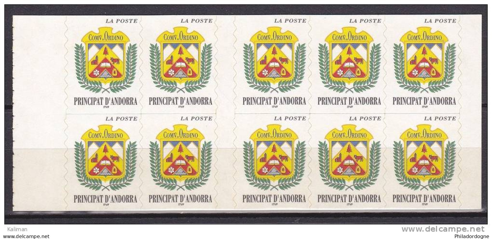 Andorre Carnet N° 8 (timbre N° 502) Xx - Cote 22 Euros - Prix De Départ 7 Euros - Postzegelboekjes