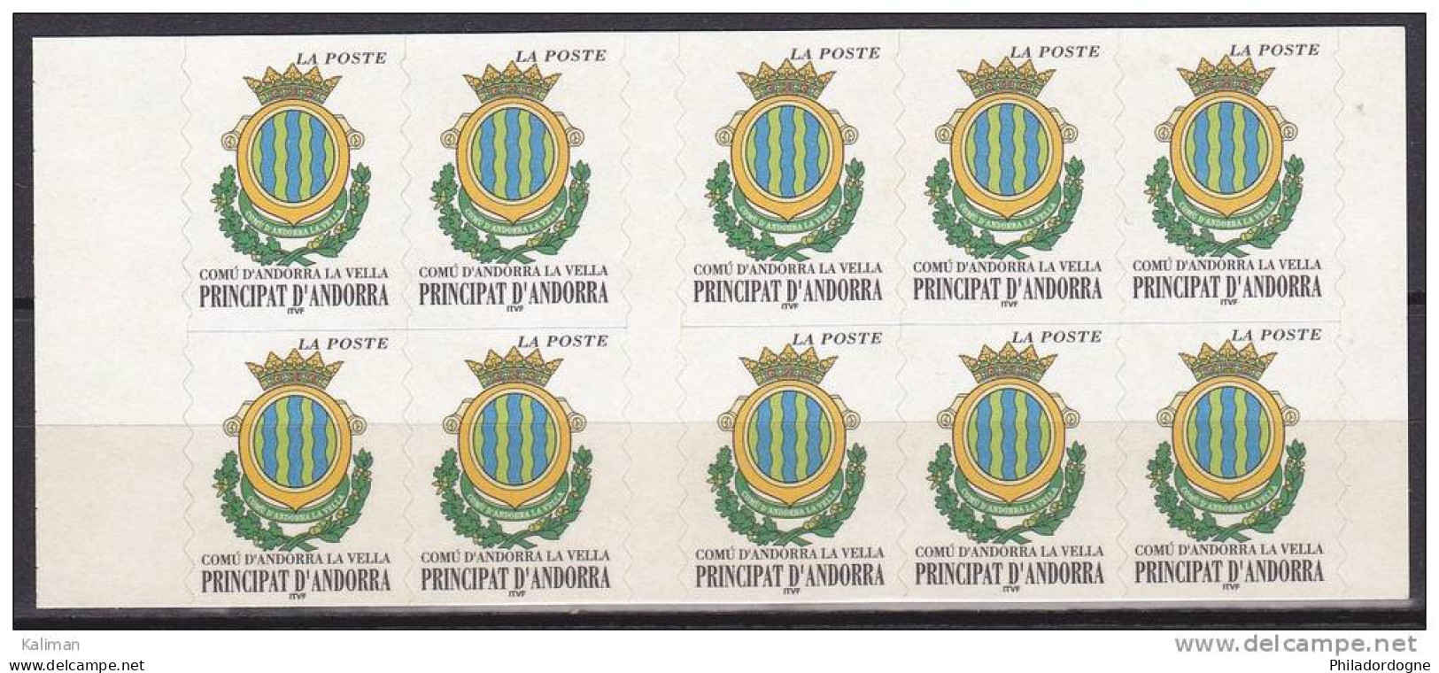 Andorre Carnet N° 10 (timbre N° 528) Xx - Cote 22 Euros - Prix De Départ 7 Euros - Libretti