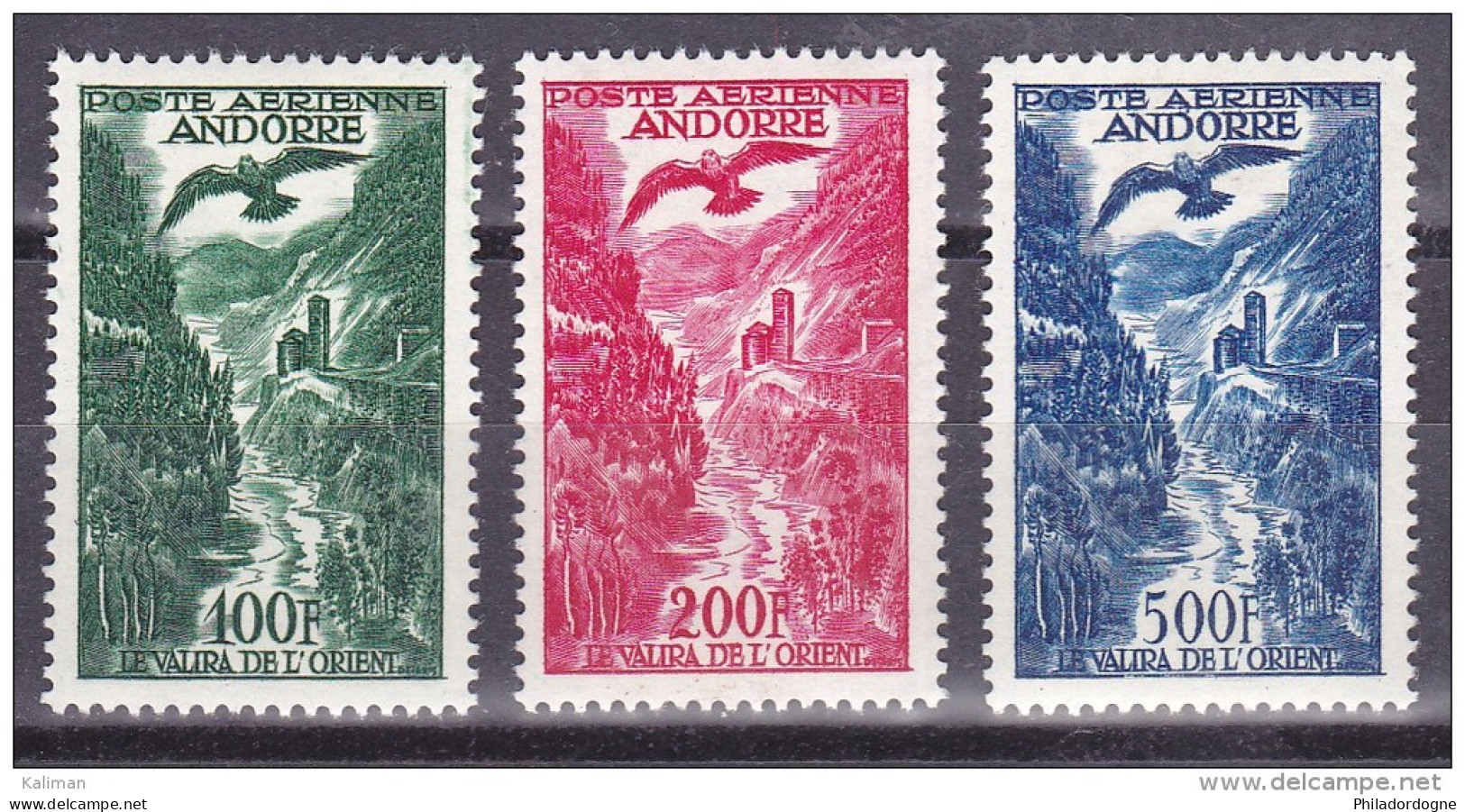 Andorre P.A. N° 2 à 4 Xx - Cote 192.5 Euros - Prix De Départ 55 Euros - Airmail