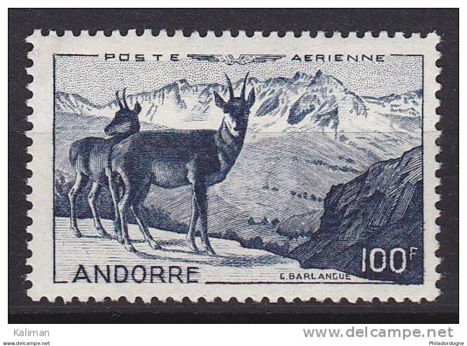 Andorre PA N° 1 Xx - Cote 107 Euros - Prix De Départ 35 Euros - Airmail