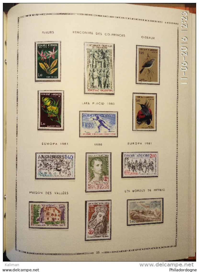 Jolie Collection Andorre 1931/1993 très propre -- 1931/1967 sur charnière cote 2500 euros -- 1968/1993 pas comptés