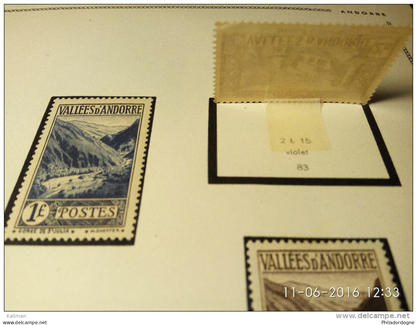 Jolie Collection Andorre 1931/1993 très propre -- 1931/1967 sur charnière cote 2500 euros -- 1968/1993 pas comptés