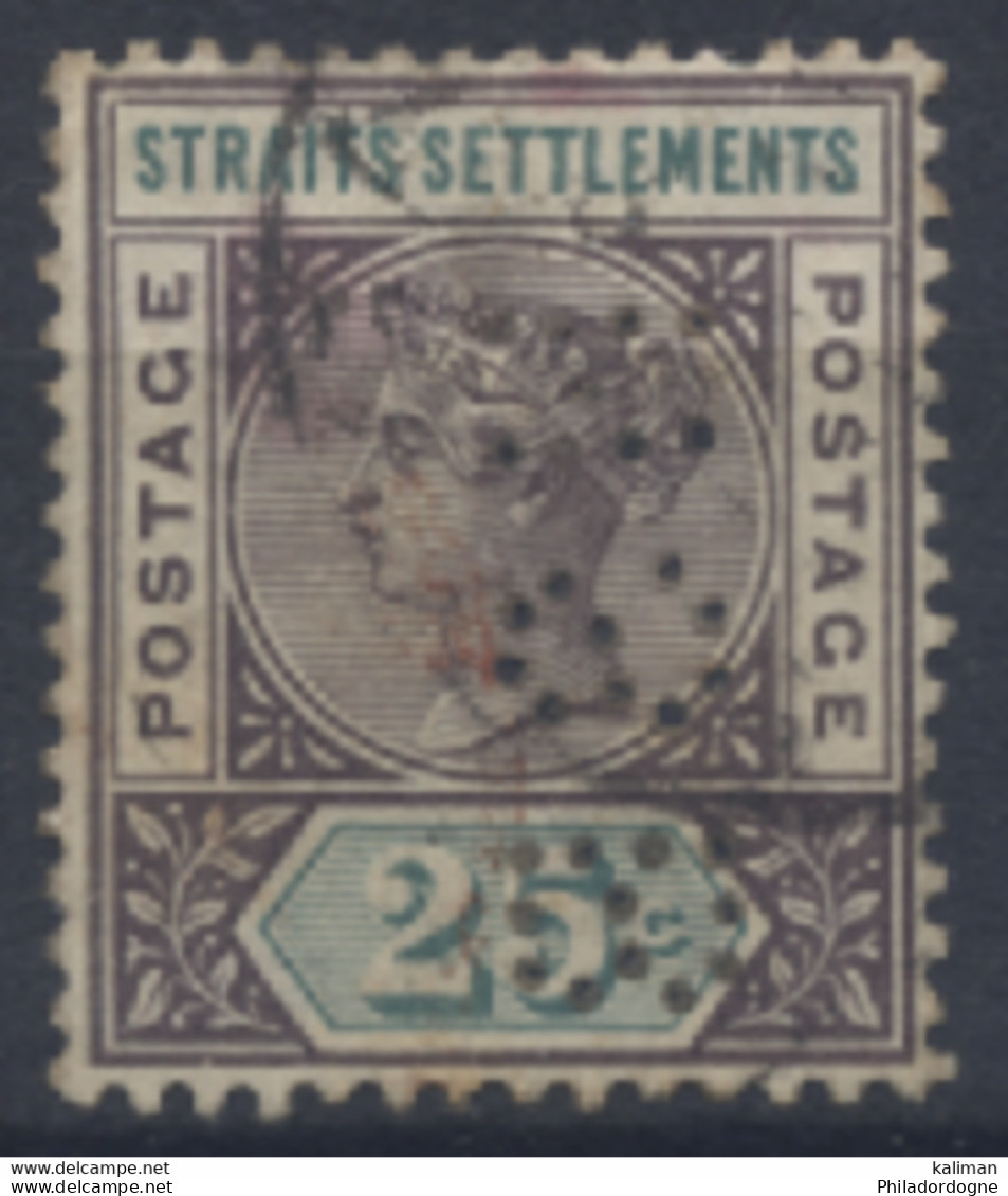 Malacca - Yvert N° 72 Obl. Perforé - Cote 8 Euros - Prix De Départ 2,5 Euros - Malacca