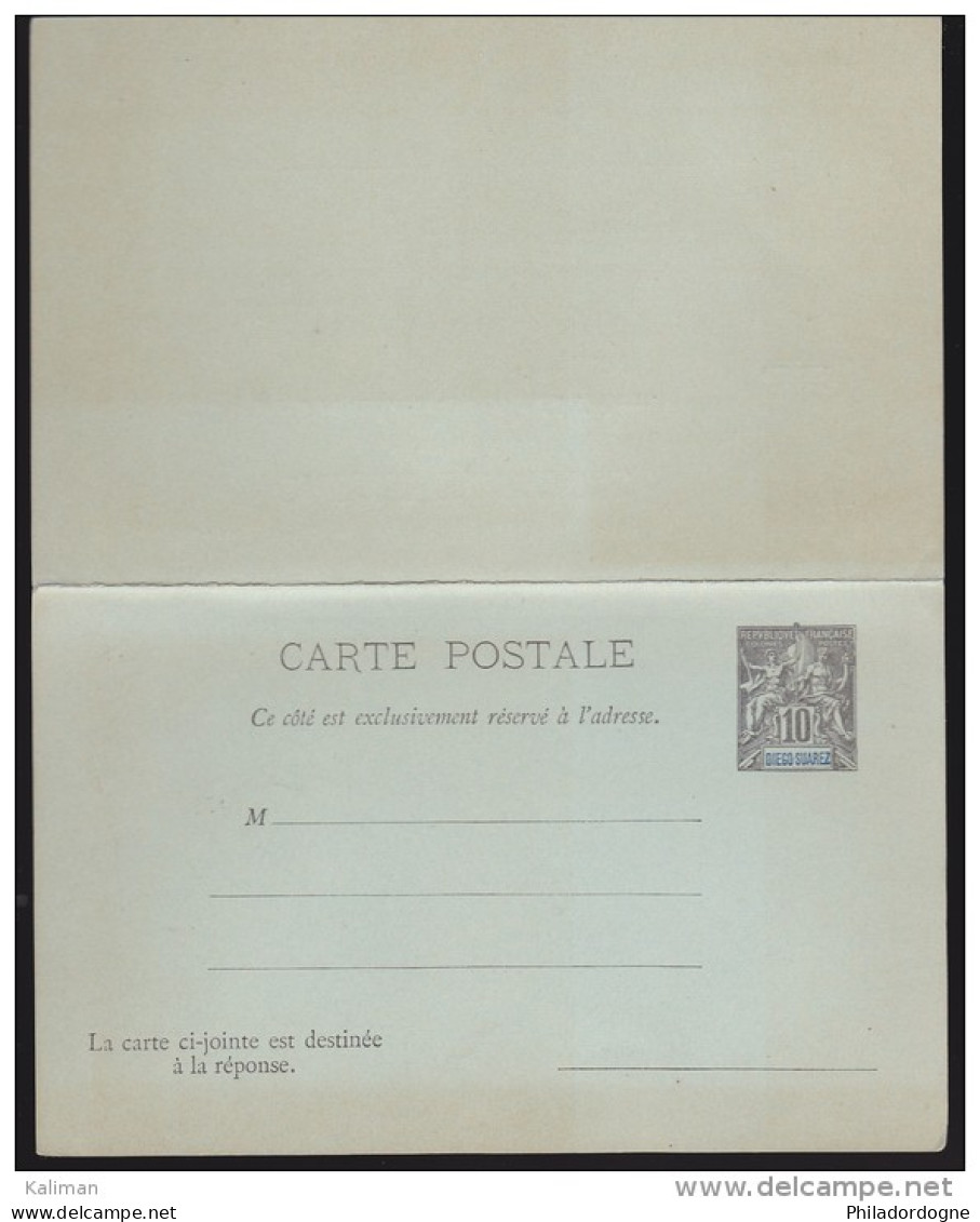 Diégo Suarez - Entier Postal Carte Réponse Neuf Du Timbre Type Yvert N° 42 - Unused Stamps