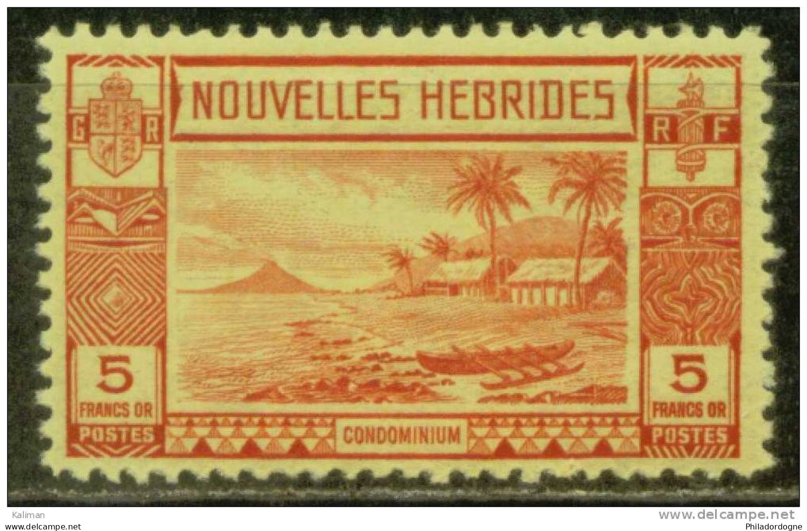 Nouvelles Hébrides N° 110 X - Cote 38 Euros - Prix De Départ 12,5 Euros - Usati