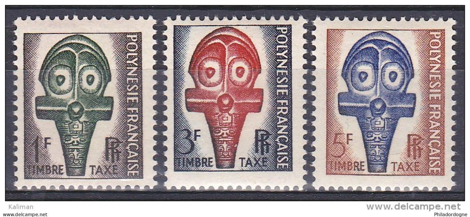 Polynésie Taxe N° 1 à 3 Luxes (MNH) - Prix De Départ 1 Euro - Postage Due