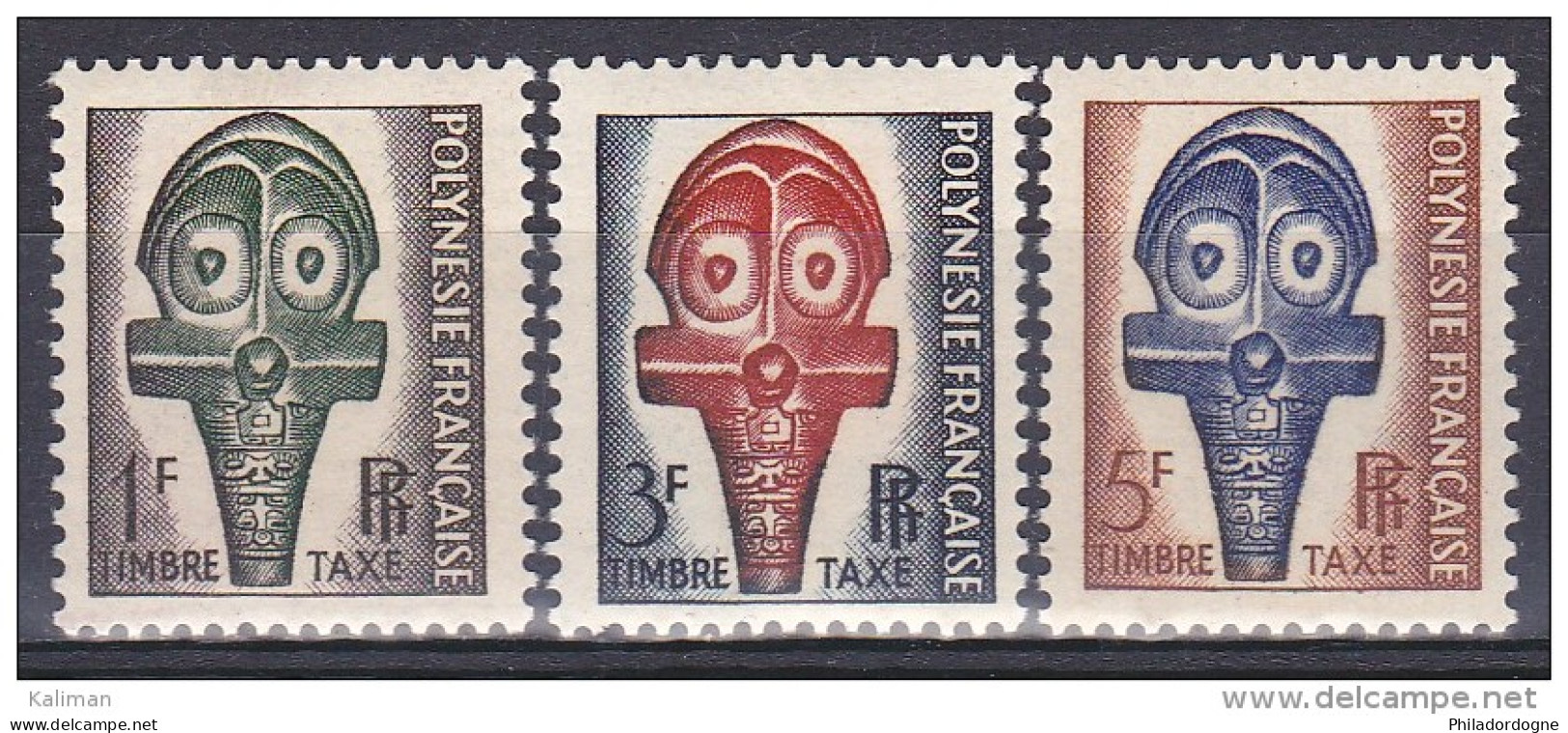 Polynésie Taxe N° 1 à 3 Luxes (MNH) - Prix De Départ 1 Euro - Postage Due