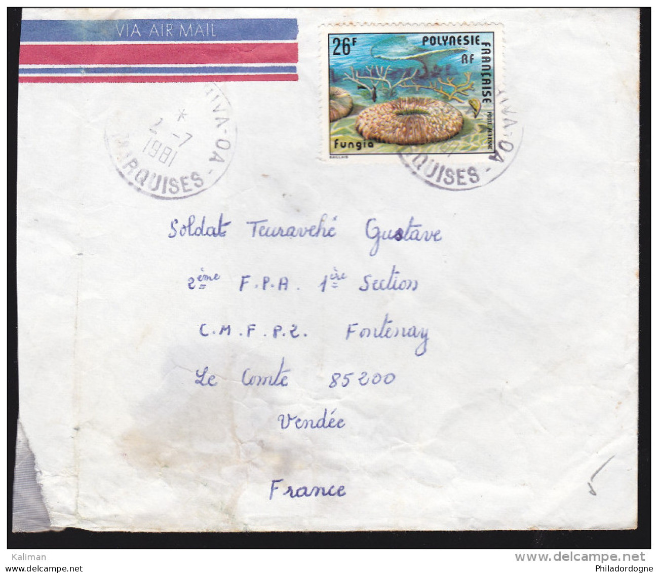 Polynésie - P.A. N° 138 Oblitéré 1981 Sur Enveloppe - Storia Postale