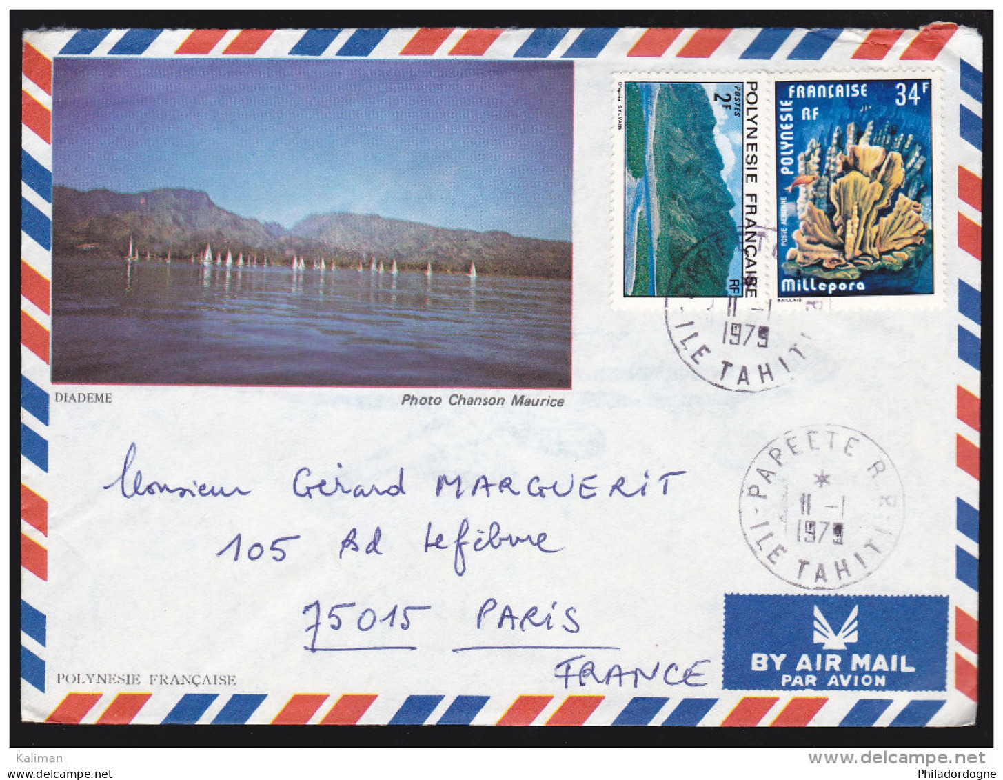 Polynésie - Sur Enveloppe N° 97 Et P.A. N° 139 Obl. 1979 - Brieven En Documenten