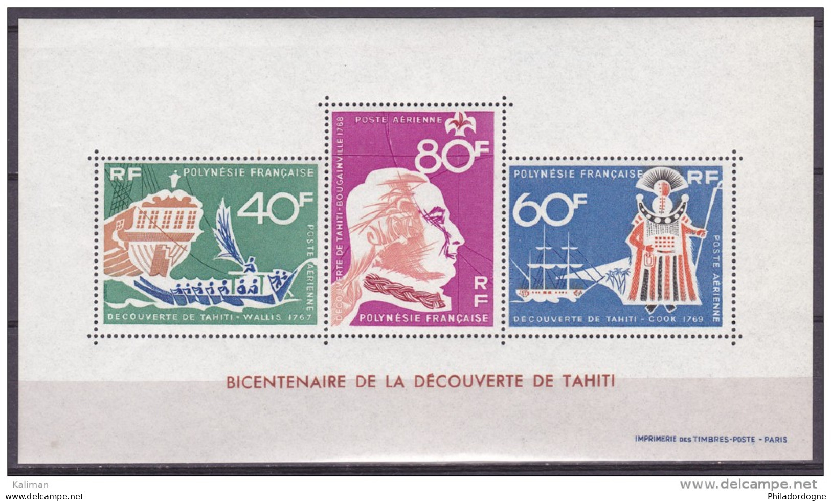 Polynésie Yvert Bloc N° 1 Xx (MNH) - Cote 180 Euros - Prix De Départ 56 Euros - Blocs-feuillets