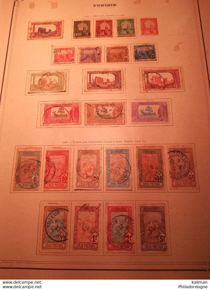 Tunisie - Ancienne Collection Montée Sur Feuilles 1888 /1930 Tous états Xx X (x) Obl - Cote + De 500 Euros - Sonstige & Ohne Zuordnung