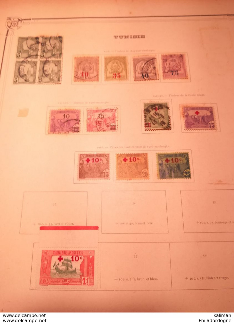 Tunisie - Ancienne Collection Montée Sur Feuilles 1888 /1930 Tous états Xx X (x) Obl - Cote + De 500 Euros - Other & Unclassified