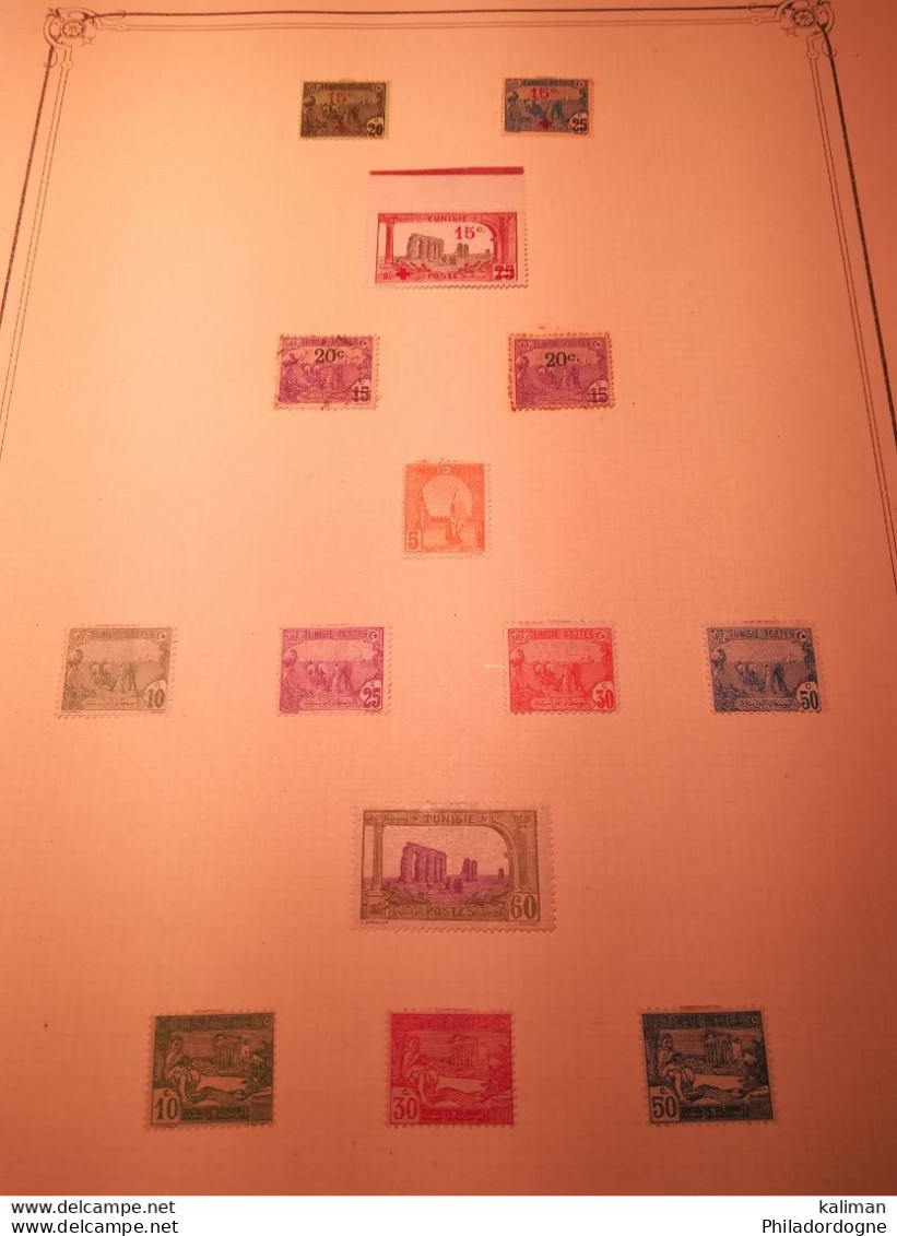 Tunisie - Ancienne Collection Montée Sur Feuilles 1888 /1930 Tous états Xx X (x) Obl - Cote + De 500 Euros - Altri & Non Classificati