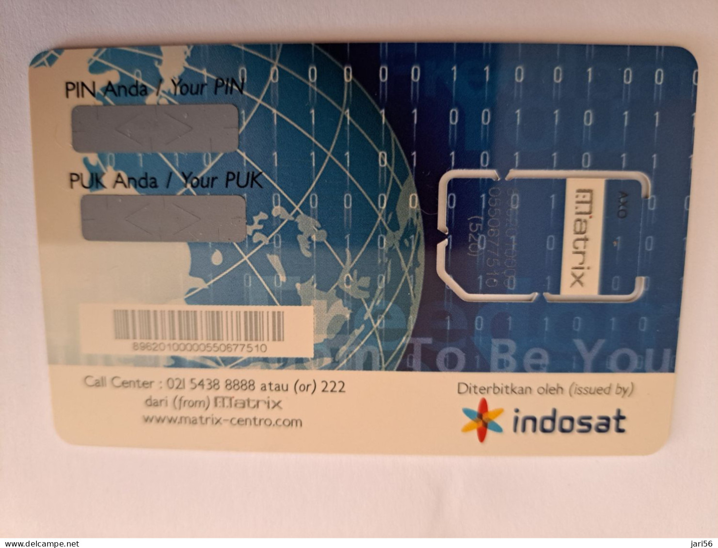 INDONESIA  GSM PREPAID/ CHIP / MATRIX/ THE FREEDOM TO BE YOU    INDOSAT  MINT CARD    **13462 ** - Indonésie