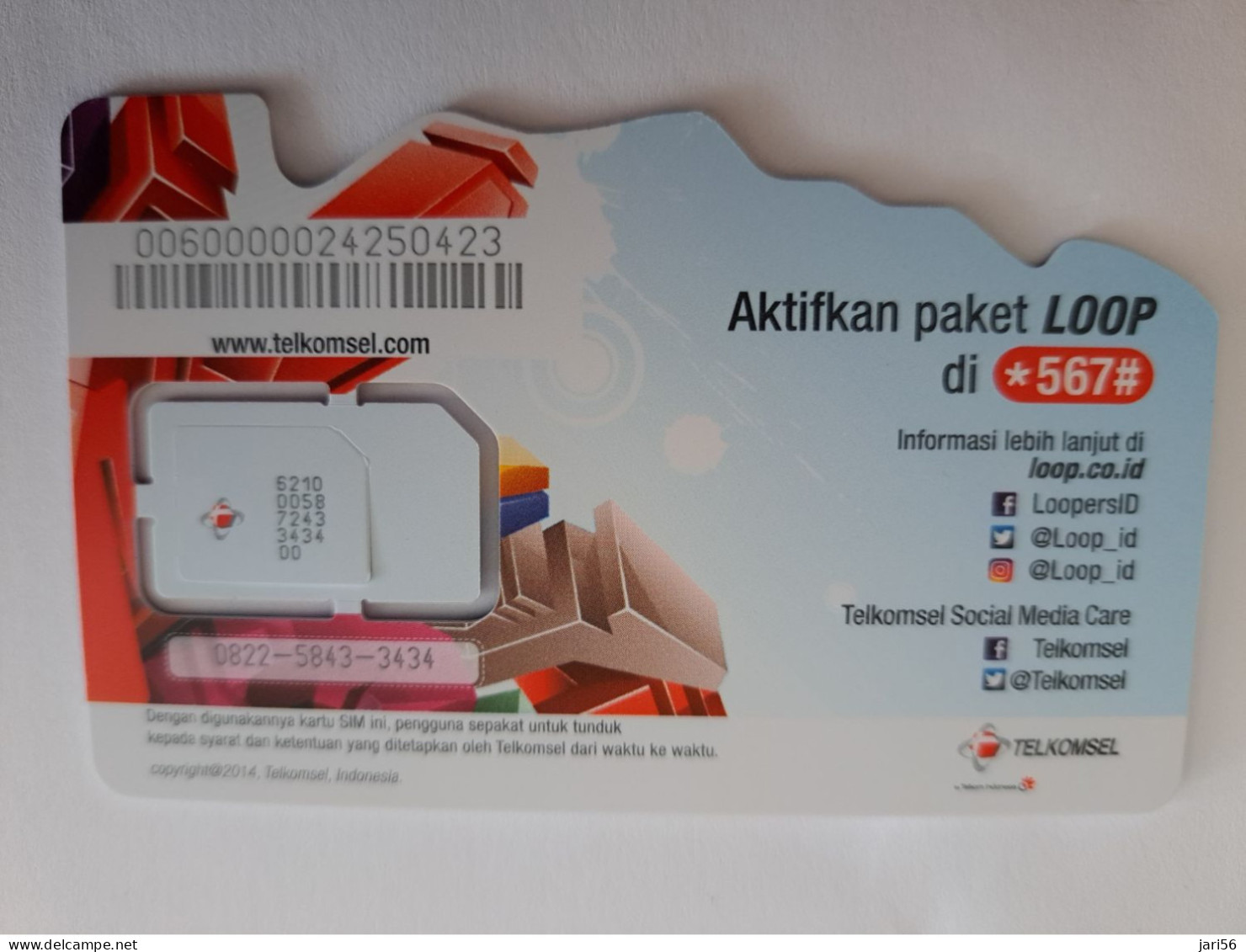 INDONESIA  GSM PREPAID/ CHIP / LOOP/ 2017/    TELCOMSEL   MINT CARD    **13463 ** - Indonesia