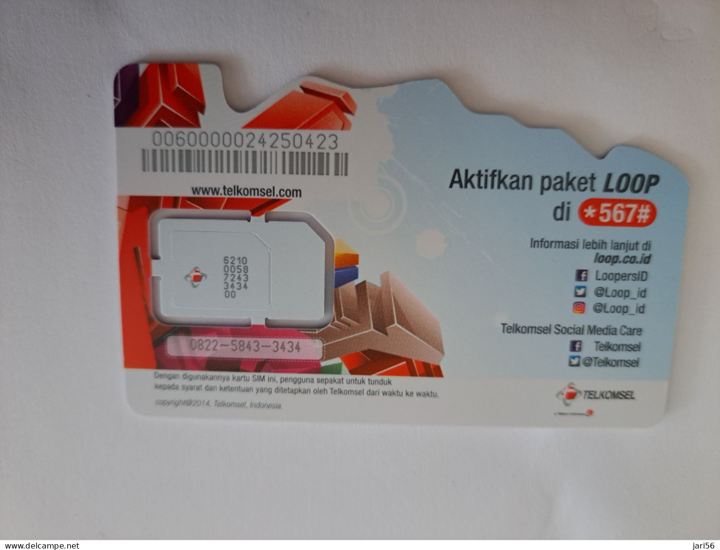 INDONESIA  GSM PREPAID/ CHIP / LOOP/ 2017/    TELCOMSEL   MINT CARD    **13463 ** - Indonesia