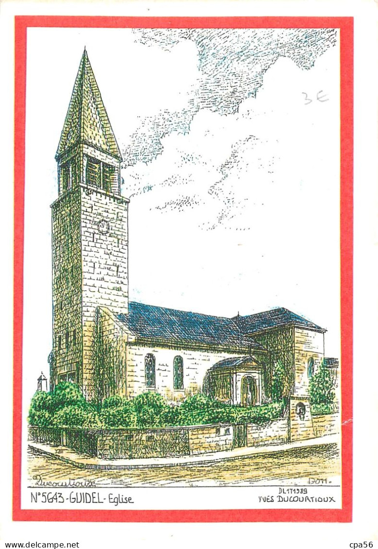 GUIDEL - Église - Illustrateur Ducourtioux - Guidel