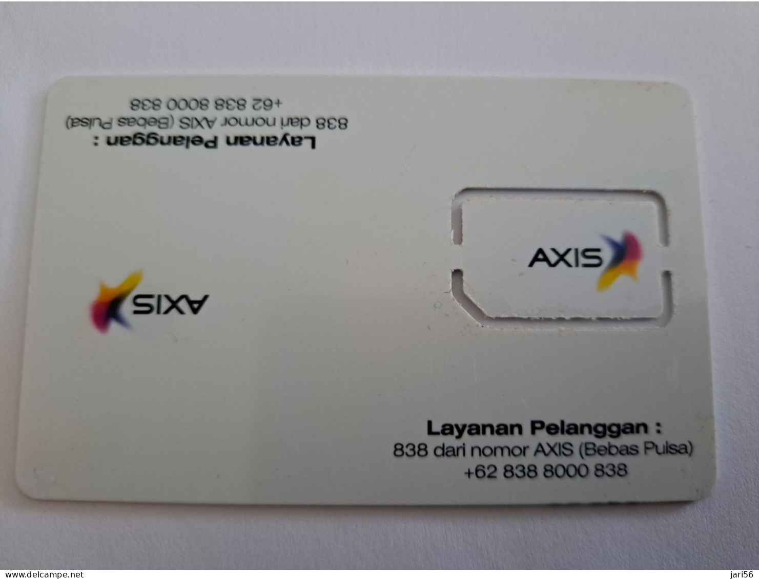 INDONESIA  GSM PREPAID/ CHIP / AXISWORLD/ CO.ID / AXIS /CHIP MISPLACED !!!  LAYANAN PELANGGAN /  MINT CARD    **13467 ** - Indonesia