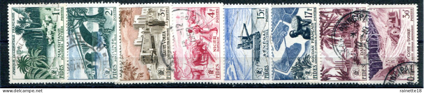 A.O.F (Afrique Occidentale Française)   Série Fides 54/61 Oblitérés - Used Stamps