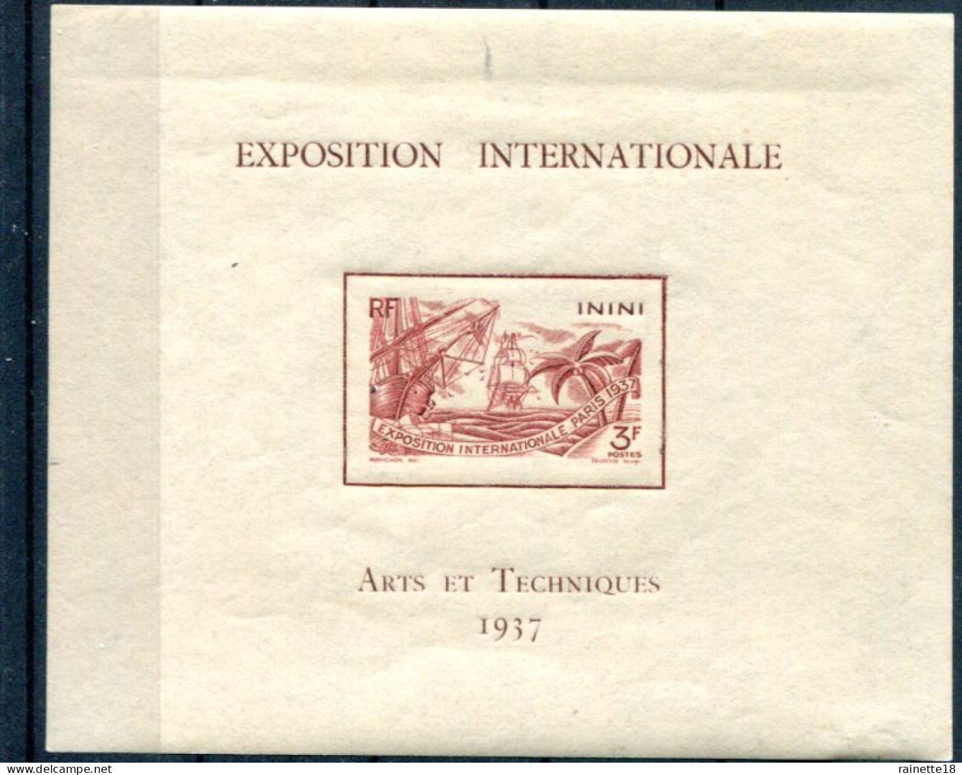 Inini                                       Bloc Feuillet N° 1 * - Unused Stamps
