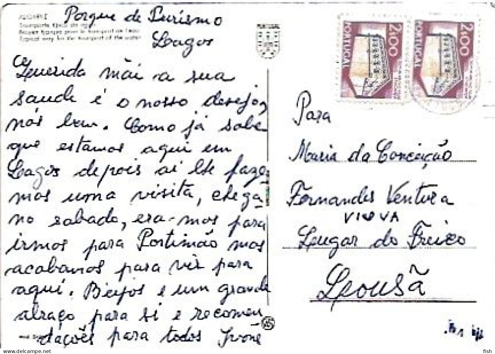 Portugal & Marcofilia,  Algarve, Typical Water Transport, Lagos A Lousã 1978 (840) - Cartas & Documentos