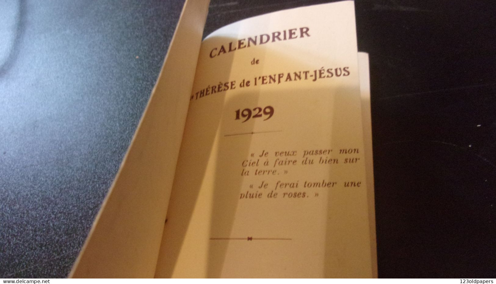 CALENDRIER SAINTE THÉRÈSE DE L’ENFANT JÉSUS 1929 LISIEUX - Petit Format : 1921-40