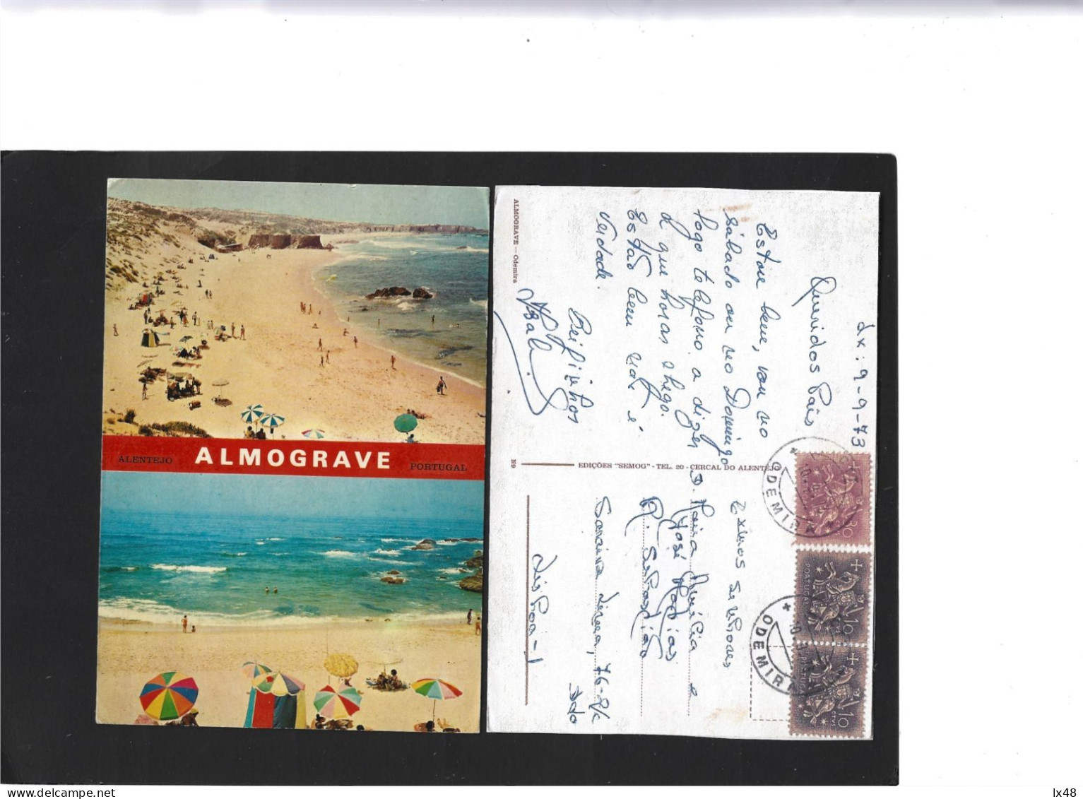 Postal Praia De Almograve, Odemira. Cercal Do Alentejo. Stamps Cavalo. Horse. Pferd. Cheval. Reitsport. Equestrianism. - Lettres & Documents