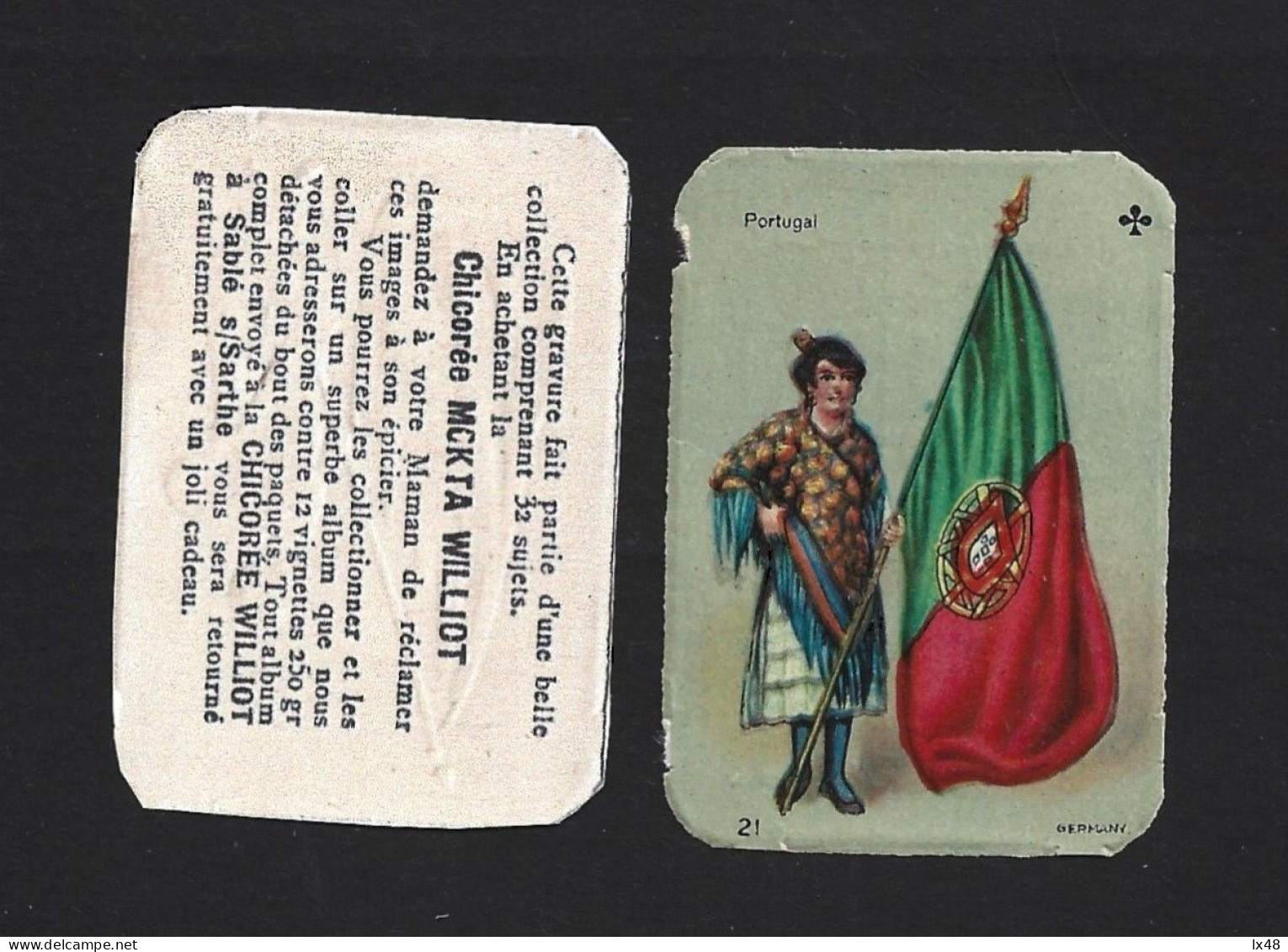 Chicorée Mckta Williot. Coffee. Flag Of The Republic Of Portugal. Advertising.Chicorée Mckta Williot. Kaffee. Flagge Der - Café & Thé